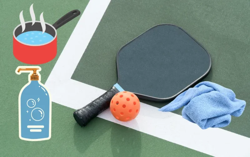 Pickleball paddle cleaning materials