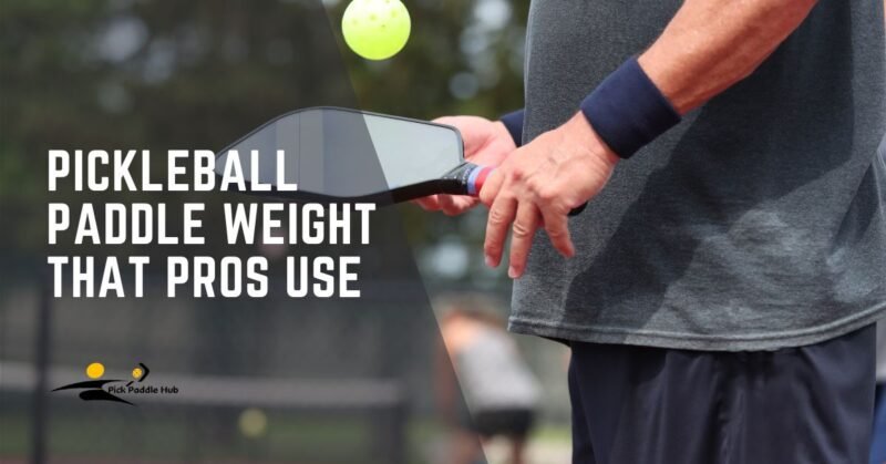 Pro's choice pickleball paddle weight displayed in action
