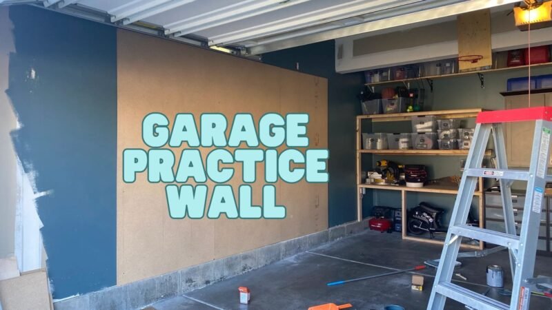 making pickleball practice wall in garage