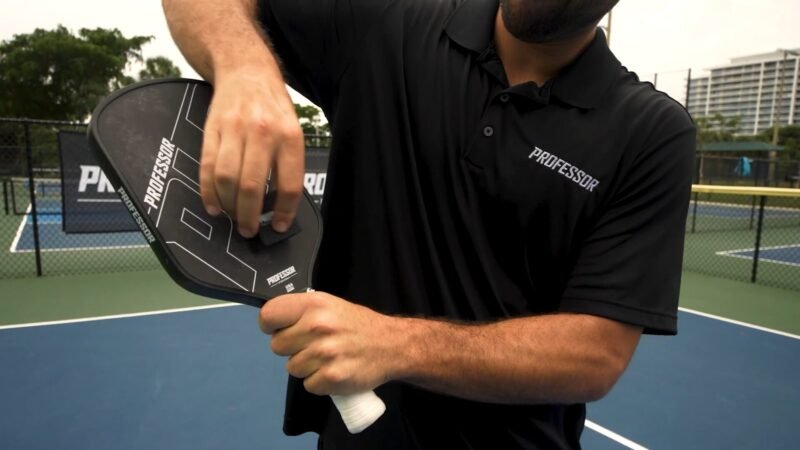 Cleaning pickleball paddle