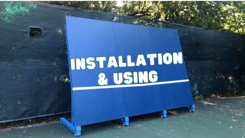 how to install a pickleball practice wall