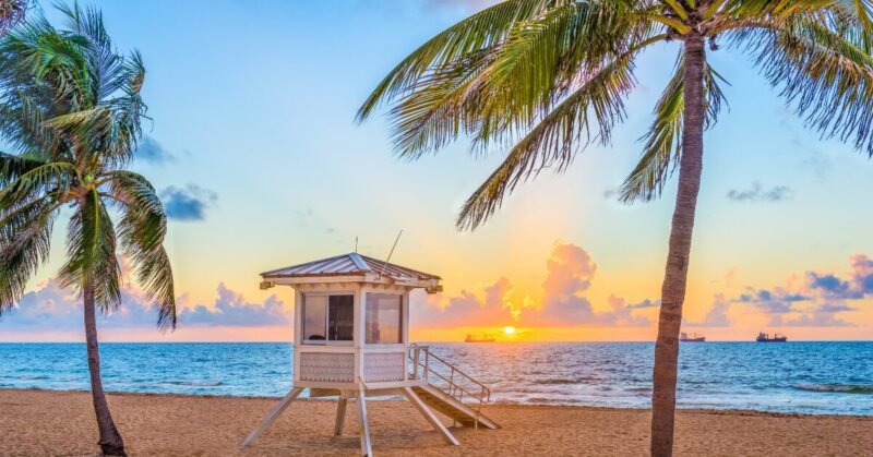 Florida sunset a beautiful view of beach