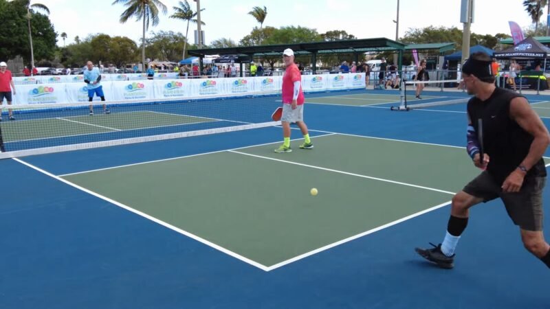 playing pickleball match in windy conditions